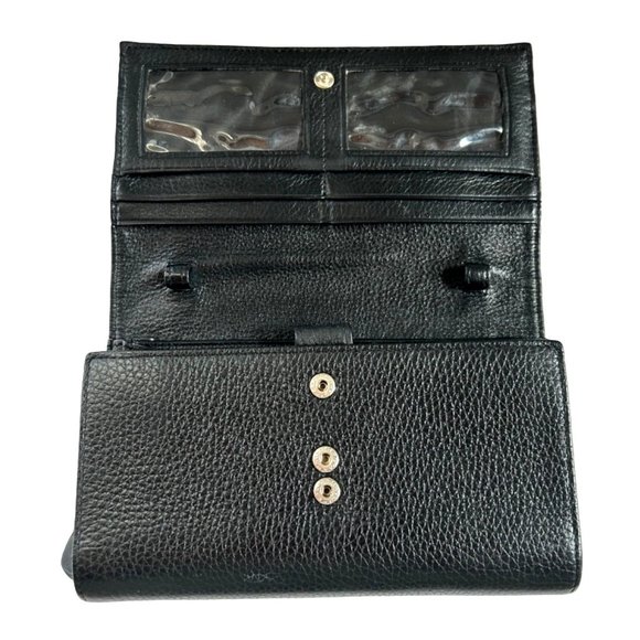 Brighten Large Black and Brown Wallet with Checkbook Holder - Picture 3 of 10